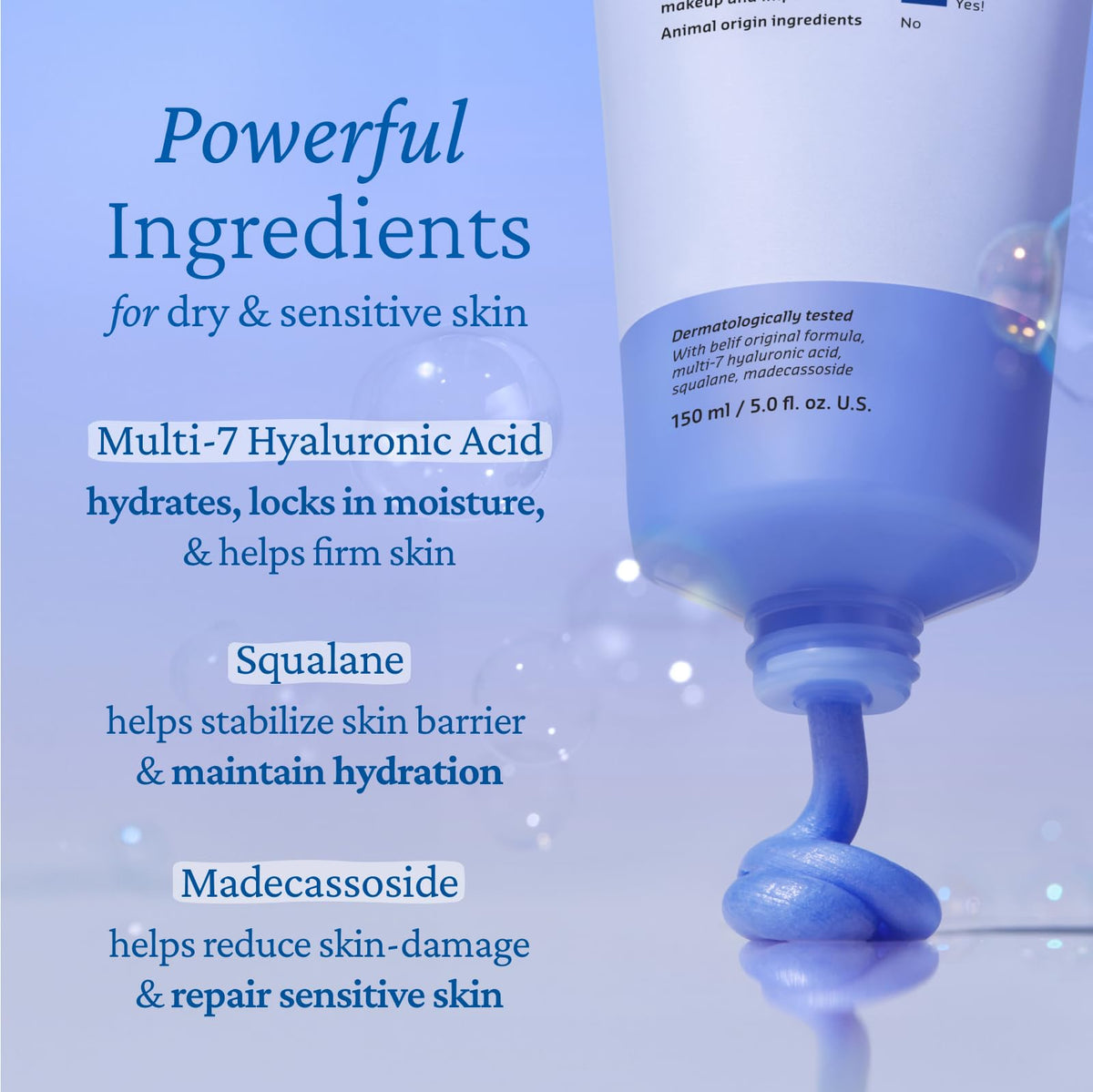 belif Super Knights squalane ingredient supports moisture balance.