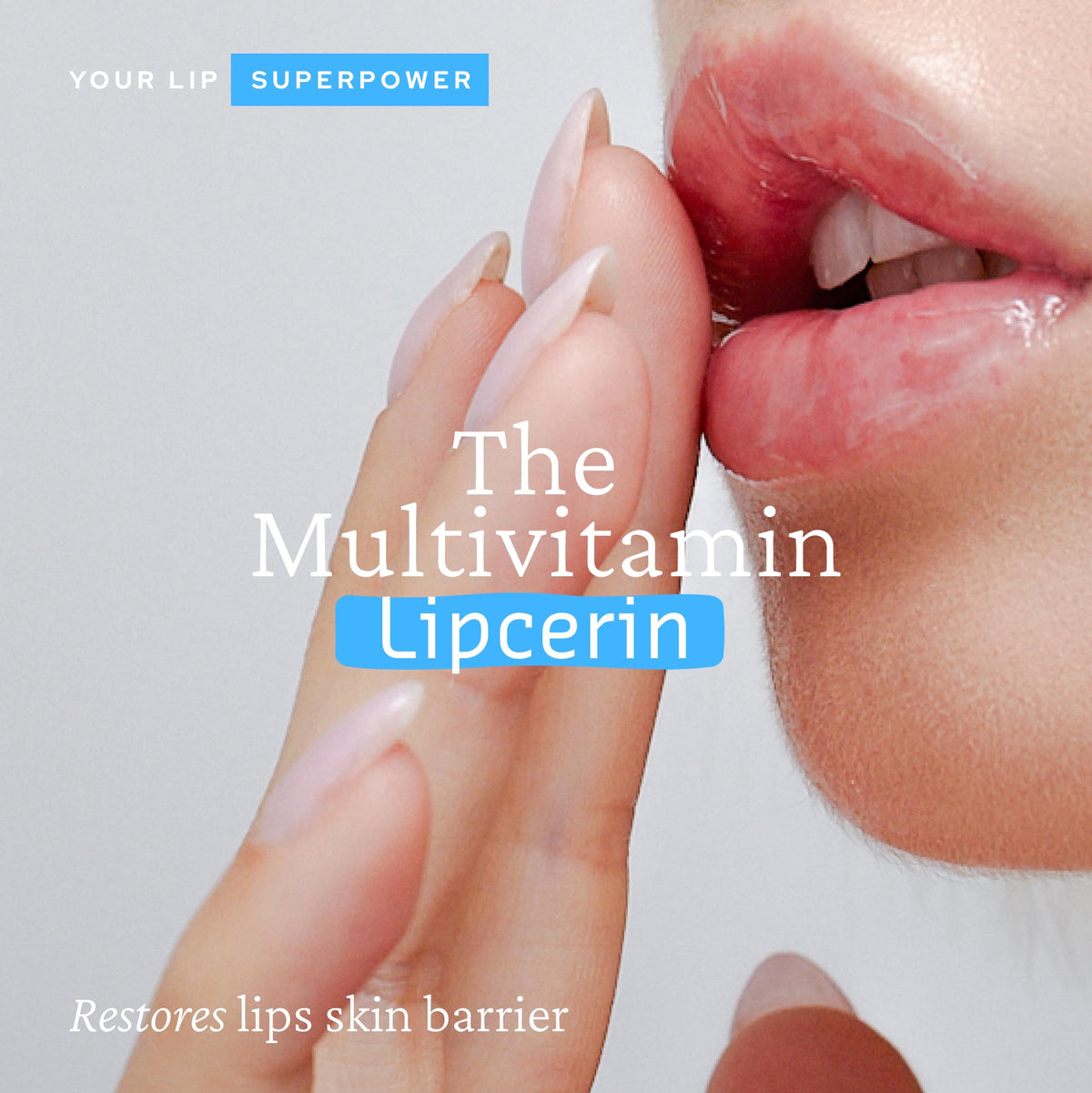 belif Lipcerin texture swatch shows creamy, non-sticky gloss for smooth lips
