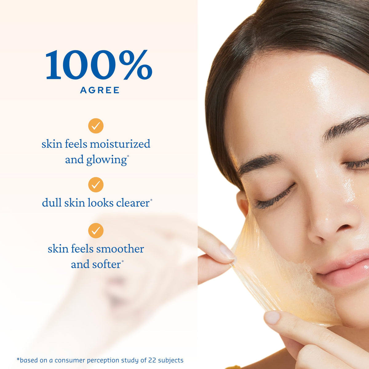 belif Super Knights mask application on skin for radiant look.