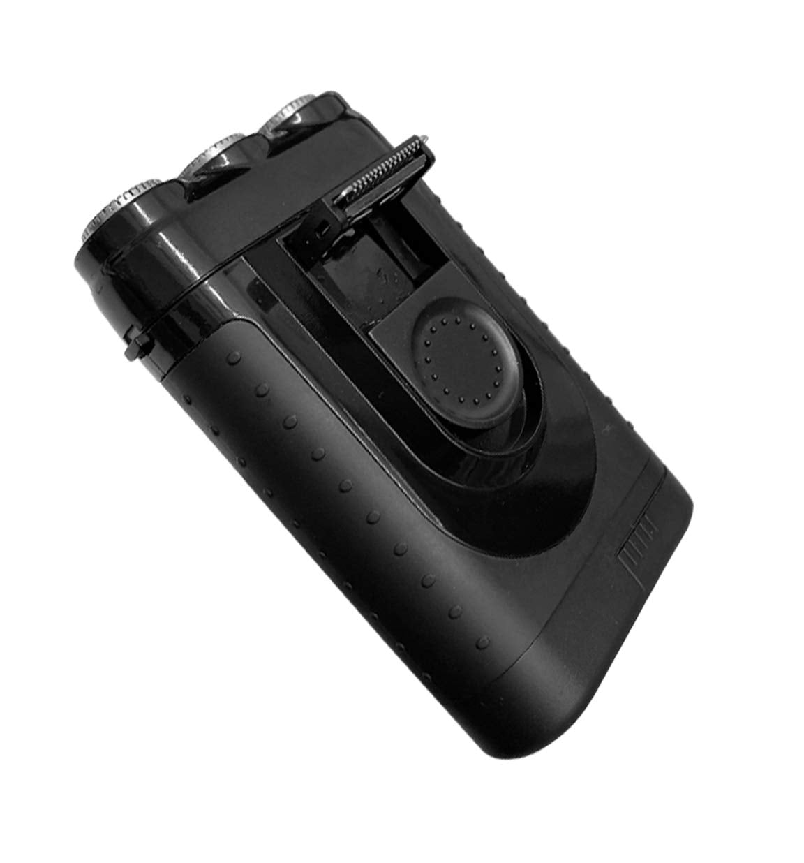 Bell+Howell Tac Shaver cordless with USB charging for portability.