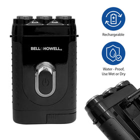 Bell+Howell Tac Shaver pop-up trimmer for precise moustache and sideburn shaping.