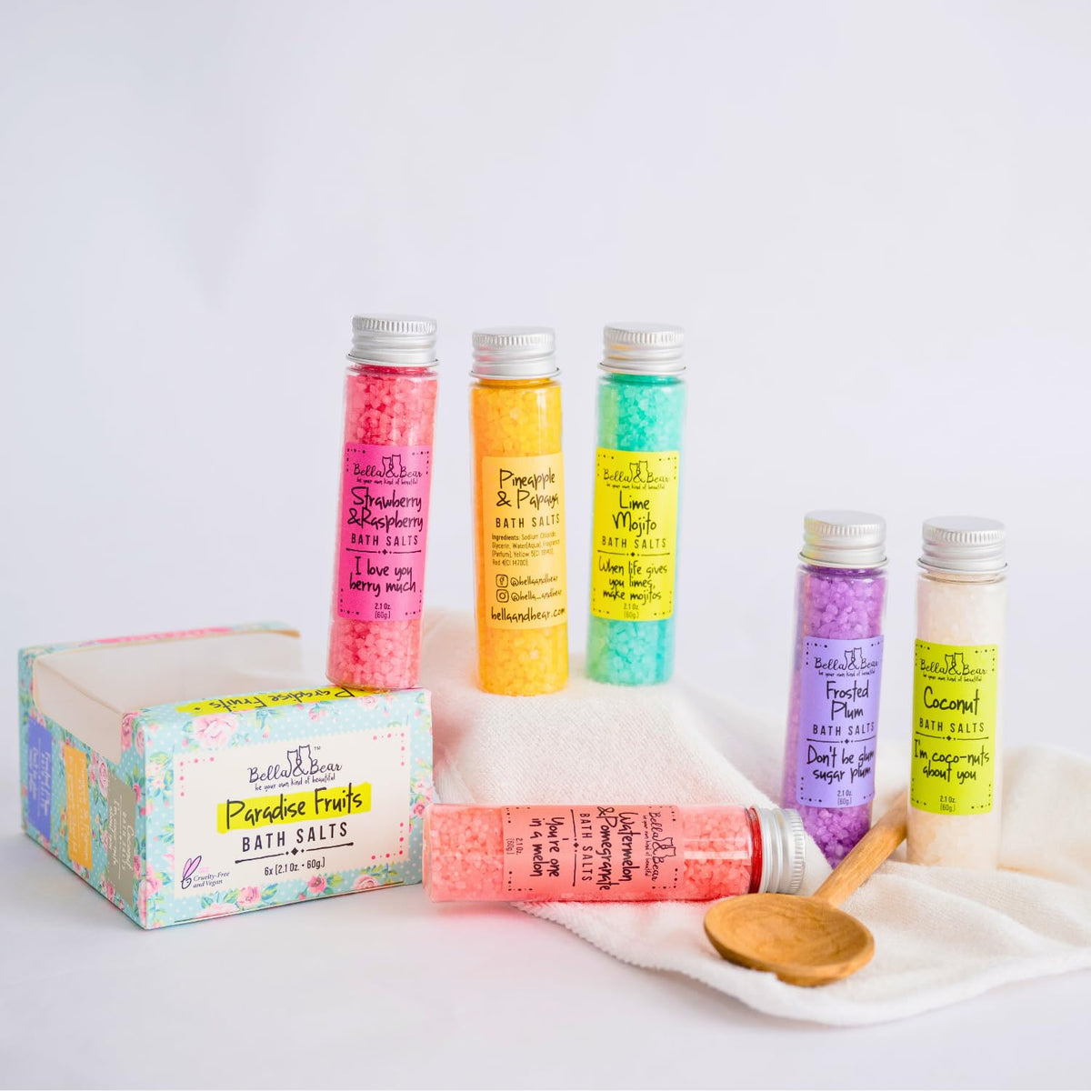 Foot soak option with Paradise Fruits salts for tired feet