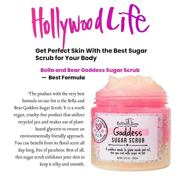 Gift-ready Bella and Bear Goddess Sugar Scrub packaging for any occasion.