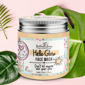Clementine scent vibe in Hello Glow mask imagery