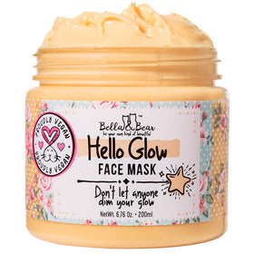 Bella and Bear Hello Glow mask jar ready for at home pampering
