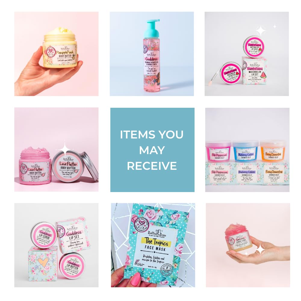 Bella and Bear Spa Gift Set full-size items grouped for lasting value