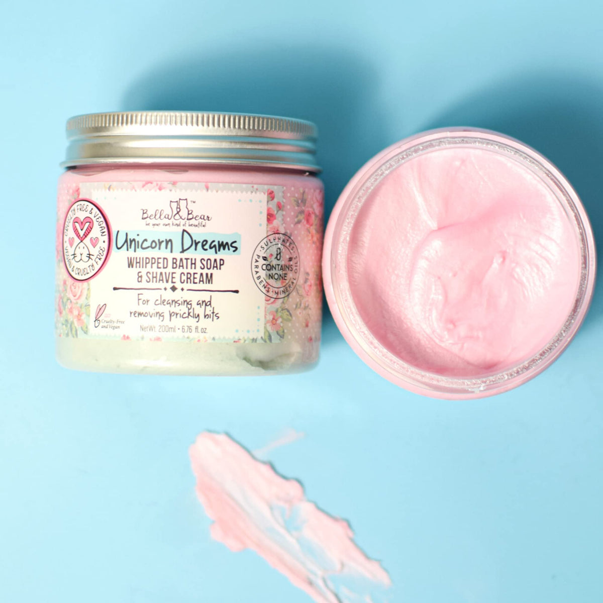 Bella & Bear Unicorn Dreams Whipped Bath Soap gift-ready box idea