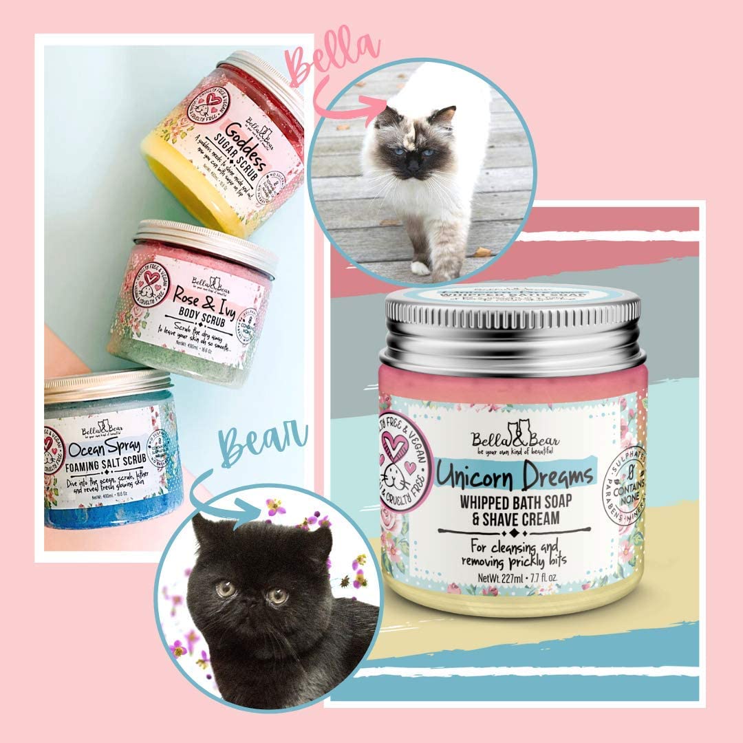 Bella & Bear Unicorn Dreams Whipped Bath Soap hands applying for smooth skin