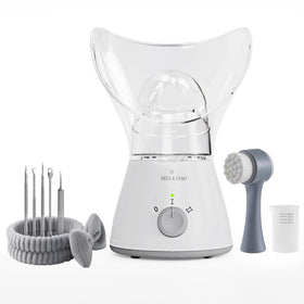 Bella Ciao 11-piece steamer set displayed for home spa and deep cleansing routines.