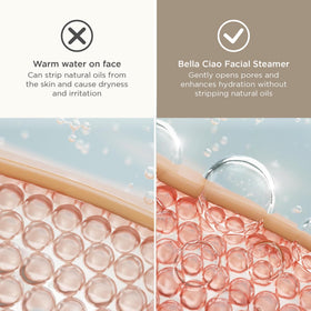 Bella Ciao cleansing brush and accessories enhance cleansing and exfoliation routines.