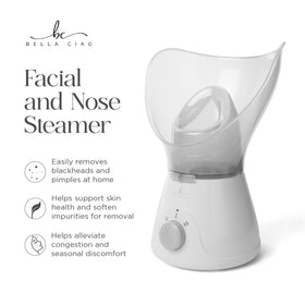 Bella Ciao facial steamer water tank close-up for safe refilling.