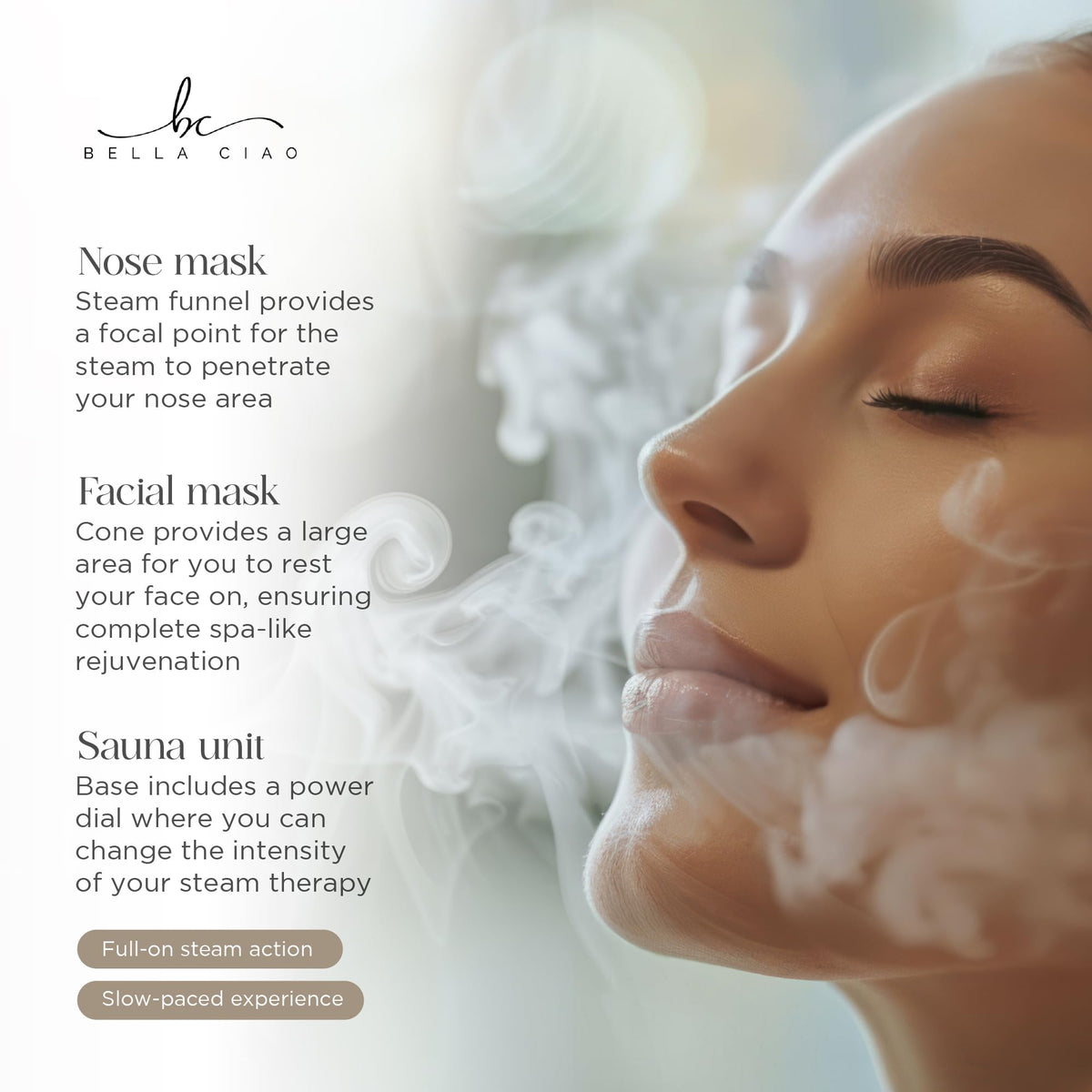 Bella Ciao travel-friendly design fits home, gym and on-the-go pampering.