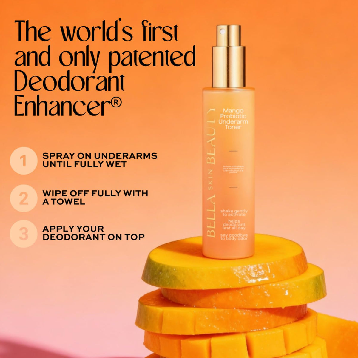 Bella Skin Beauty underarm toner wipe activation ready for fast refresh before deodorant.