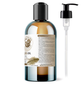 Bella Terra Emu Oil dropper pouring for convenient dosing