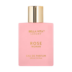 Bella Vita Luxury Bellavita Rose EDP bottle resting on a clean surface for everyday elegance.