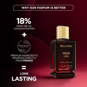 Bella Vita Luxury DARK OUD grapefruit note hints at citrus lift.