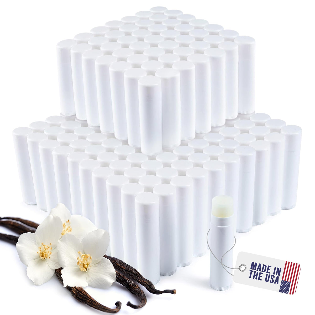 Belladonna lip balm bulk unlabeled tubes ready for custom branding and gifts.