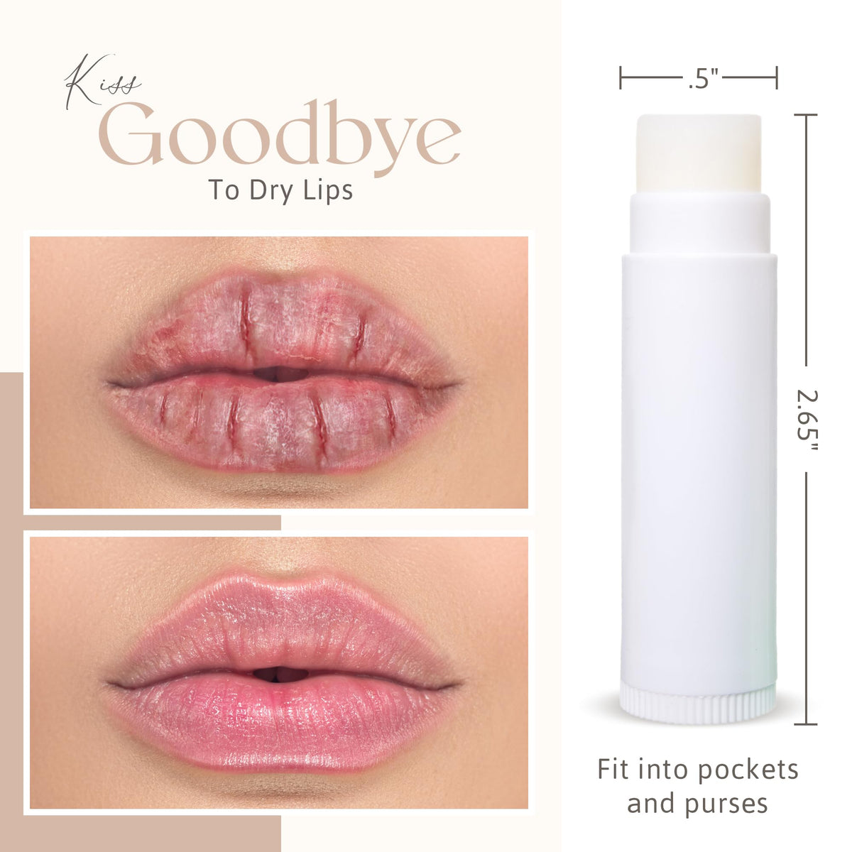 Belladonna label-ready lip balm tube designed for branding opportunities.