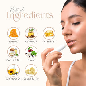 Belladonna lip balm packaged display boosts visibility at shows.