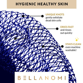 Bellanomi blush African net sponge for gentle exfoliation and spa-like lather