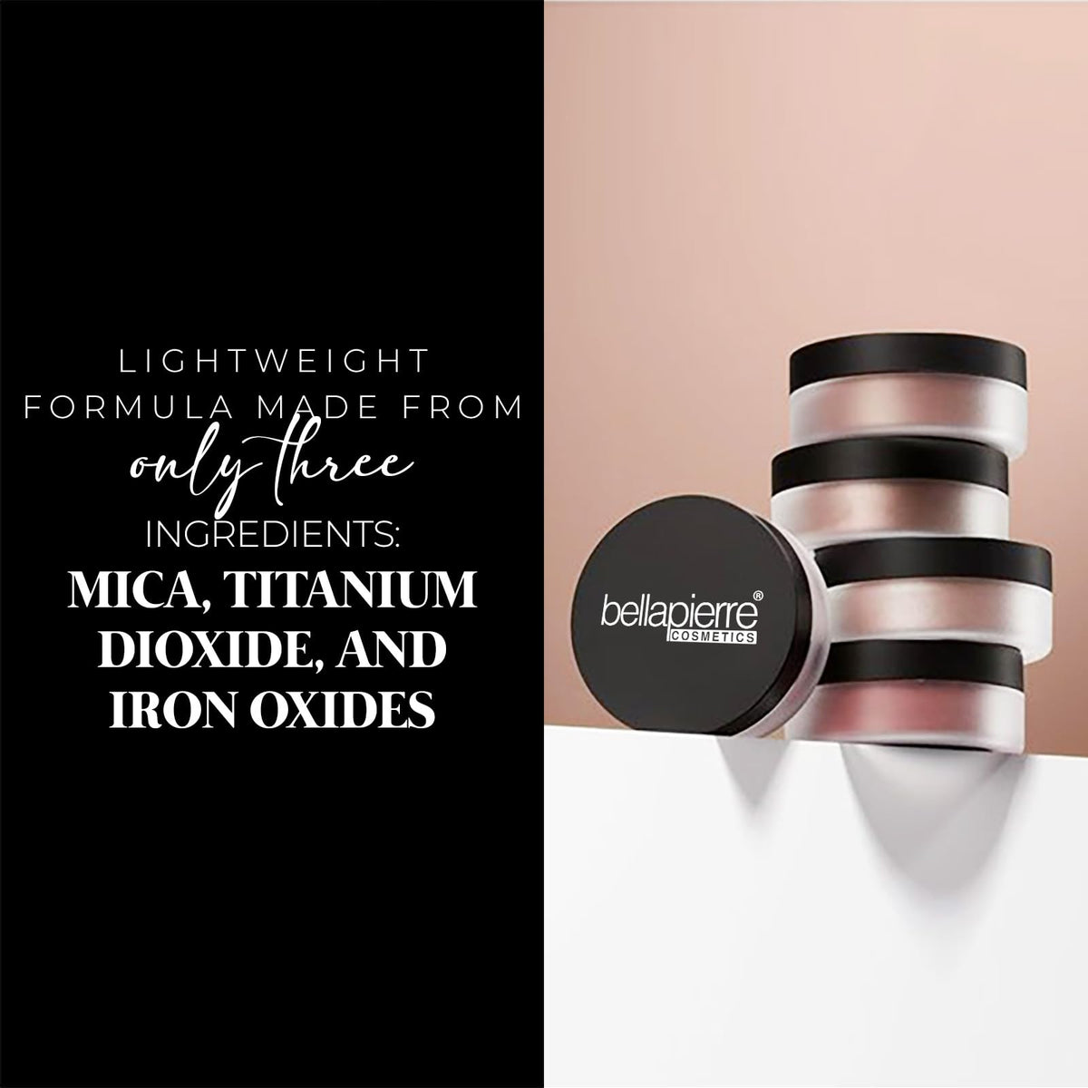 Bellapierre Desert Rose blush application demonstrates lightweight, blendable color.