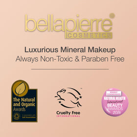 Bellapierre Desert Rose jar on vanity for everyday glow.