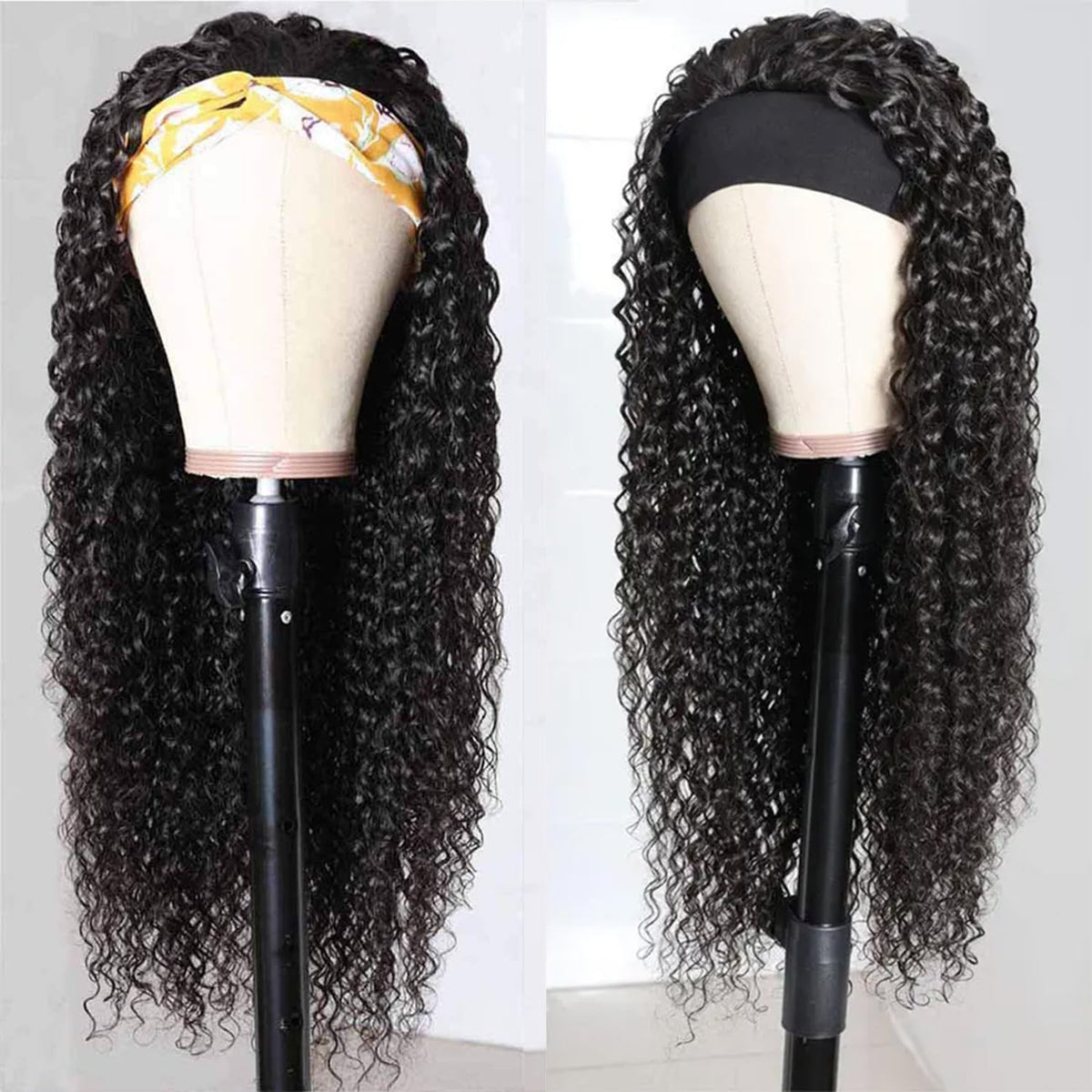 Bellarayine headband wig deep wave close-up texture with rich color and bounce