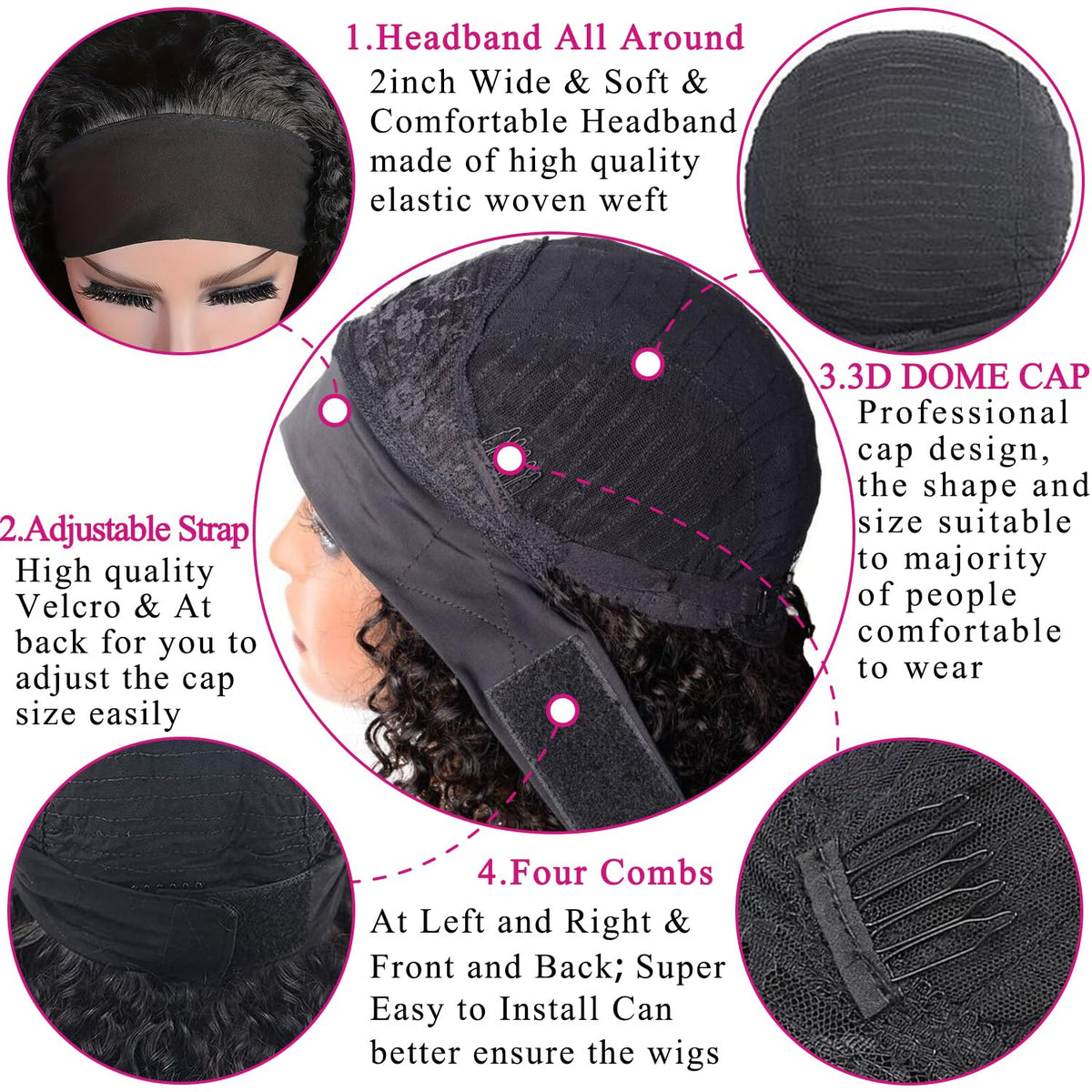 Bellarayine headband wig packaging with included accessories clearly visible