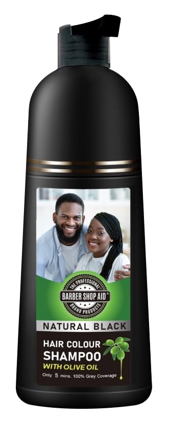 Bellaria Beauty Supply Barber Shop Aid Hair Colour Shampoo Natural Black in rich lather for at-home use