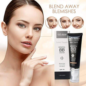 Bellaterra BB Cream Light 102 color swatch shows buildable mineral coverage