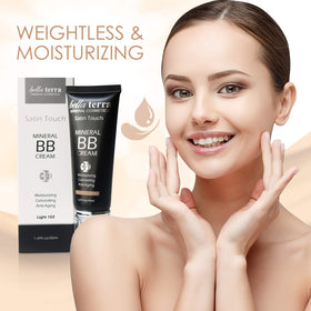 Bellaterra BB Cream Light 102 mineral-based coverage evens the complexion