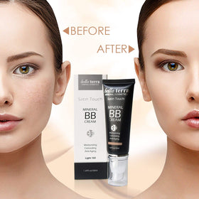 Bellaterra BB Cream Light 102 texture demonstrates seamless blending on skin