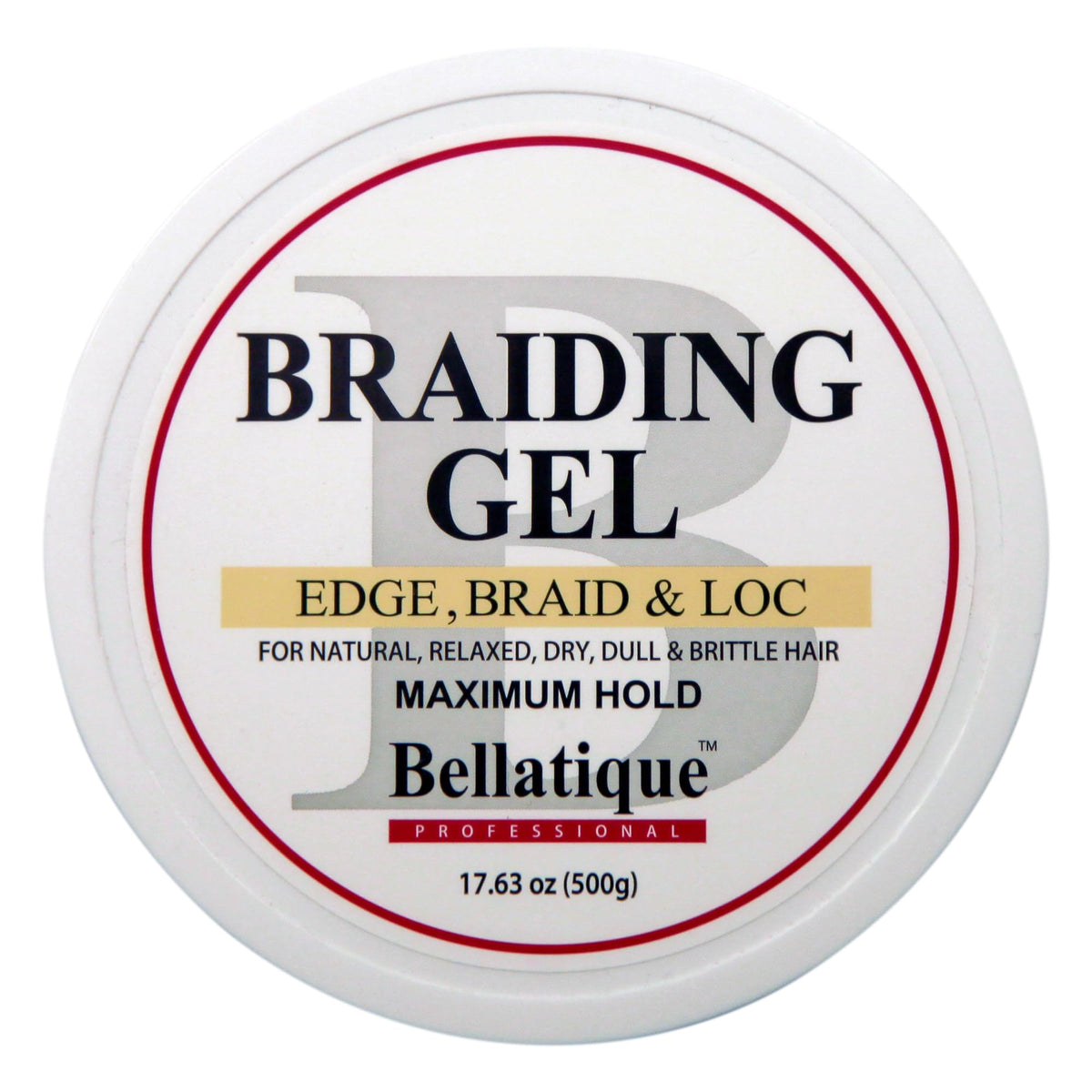 Bellatique Braiding Gel applied on edges for a smooth finish