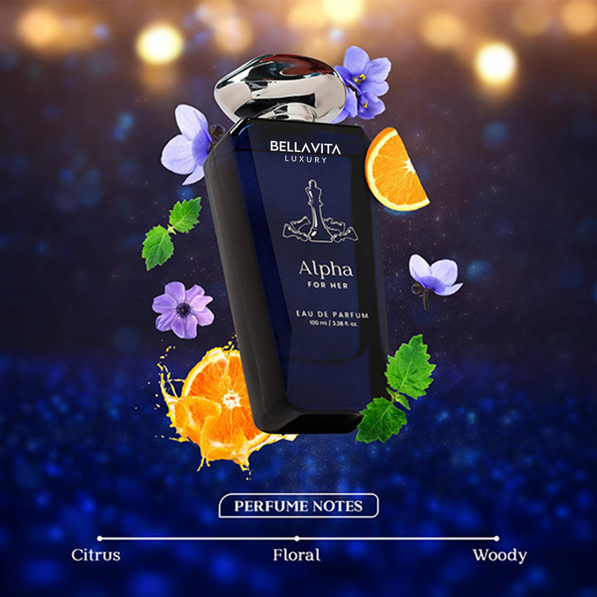 Bellavita Alpha for Her atomizer; easy, precise spray for all day refreshment.