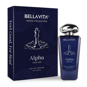 Bellavita Alpha for Her bottle; long lasting chypre-floral fragrance for daily elegance.