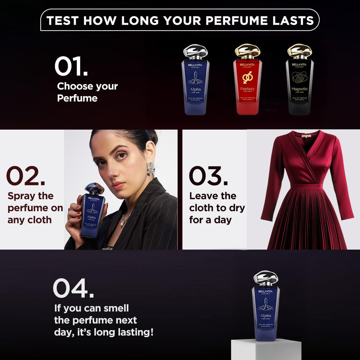 Bellavita Alpha for Her gift-ready set; perfect present for fragrance lovers.