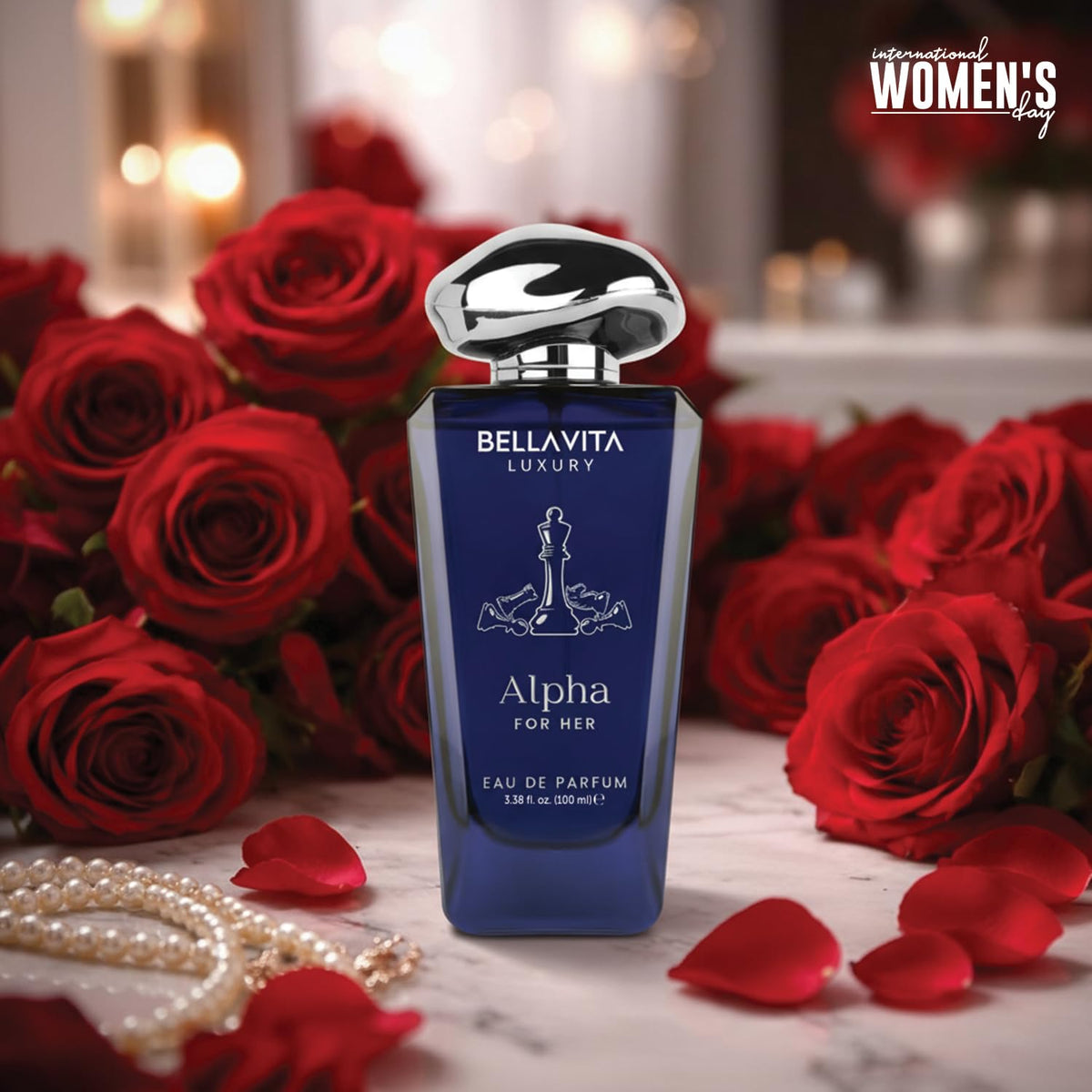 Bellavita Alpha for Her packaging; premium gifting presentation for a luxury scent experience.