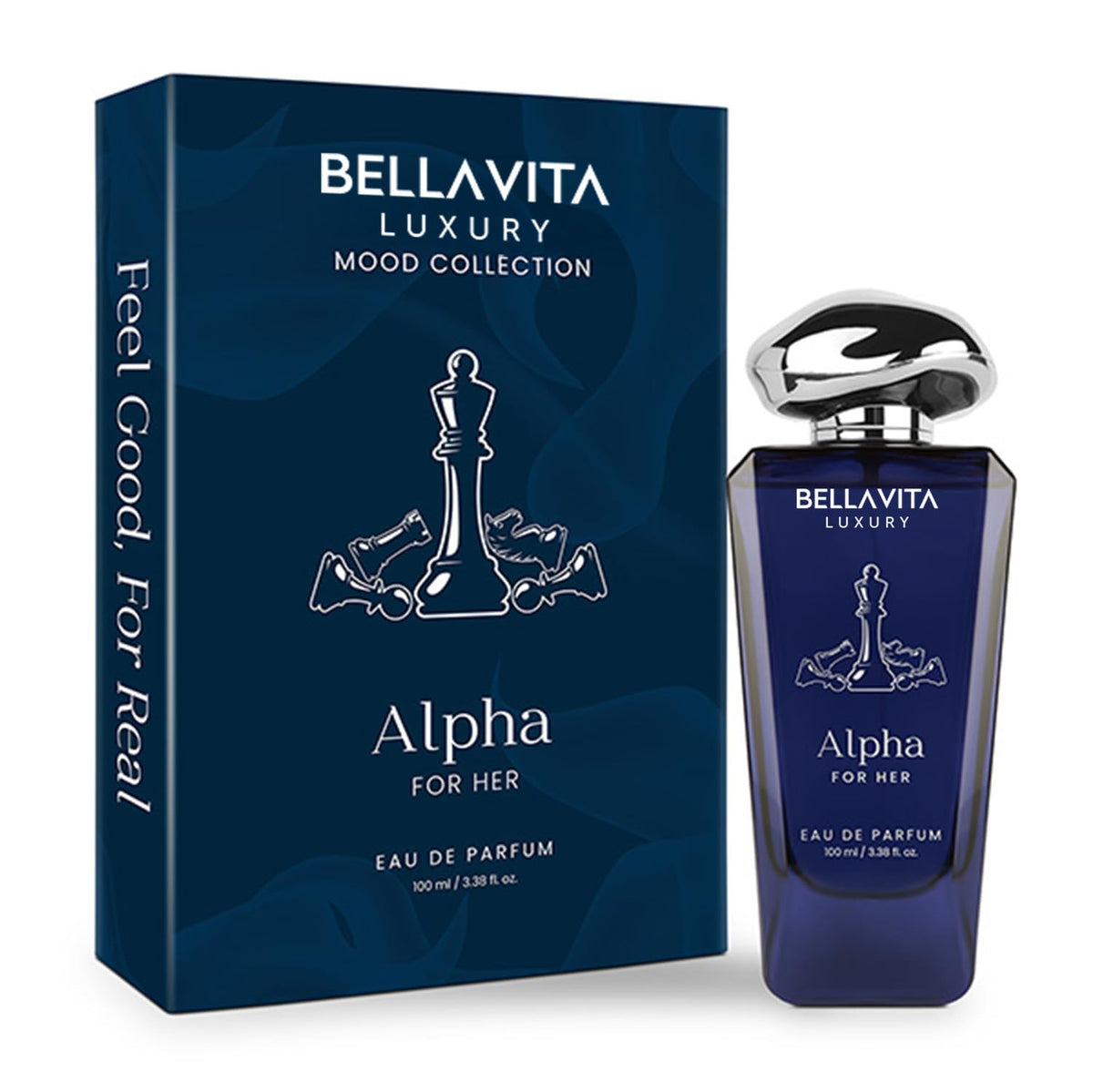 Bellavita Alpha for Her travel-size bottle; luxury scent on the go.