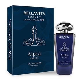 Bellavita Alpha for Her travel-size bottle; luxury scent on the go.