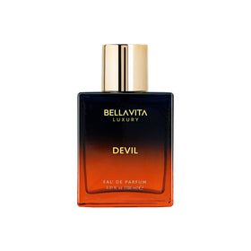 Bellavita Devil bottle pour highlights its bold scent ideal for all-day wear.