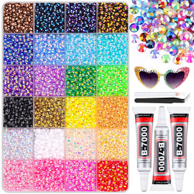 BELLEBOOST resin rhinestones 4mm close-up showing vibrant multicolor sparkle for DIY crafts