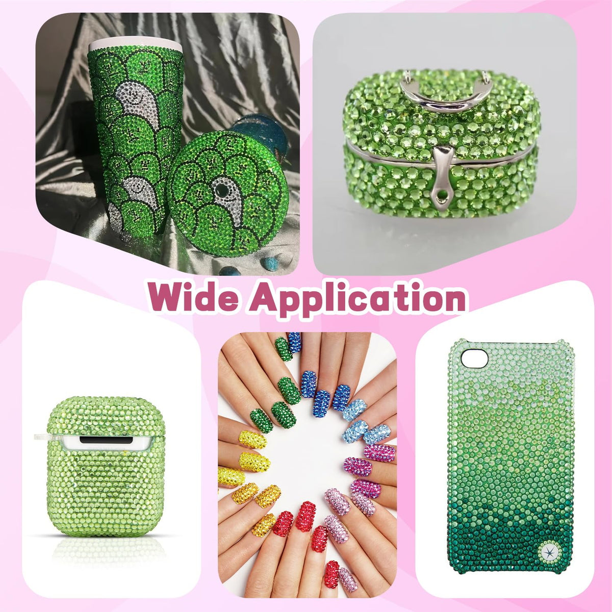 BELLEBOOST rhinestones for tumblers with luminous color