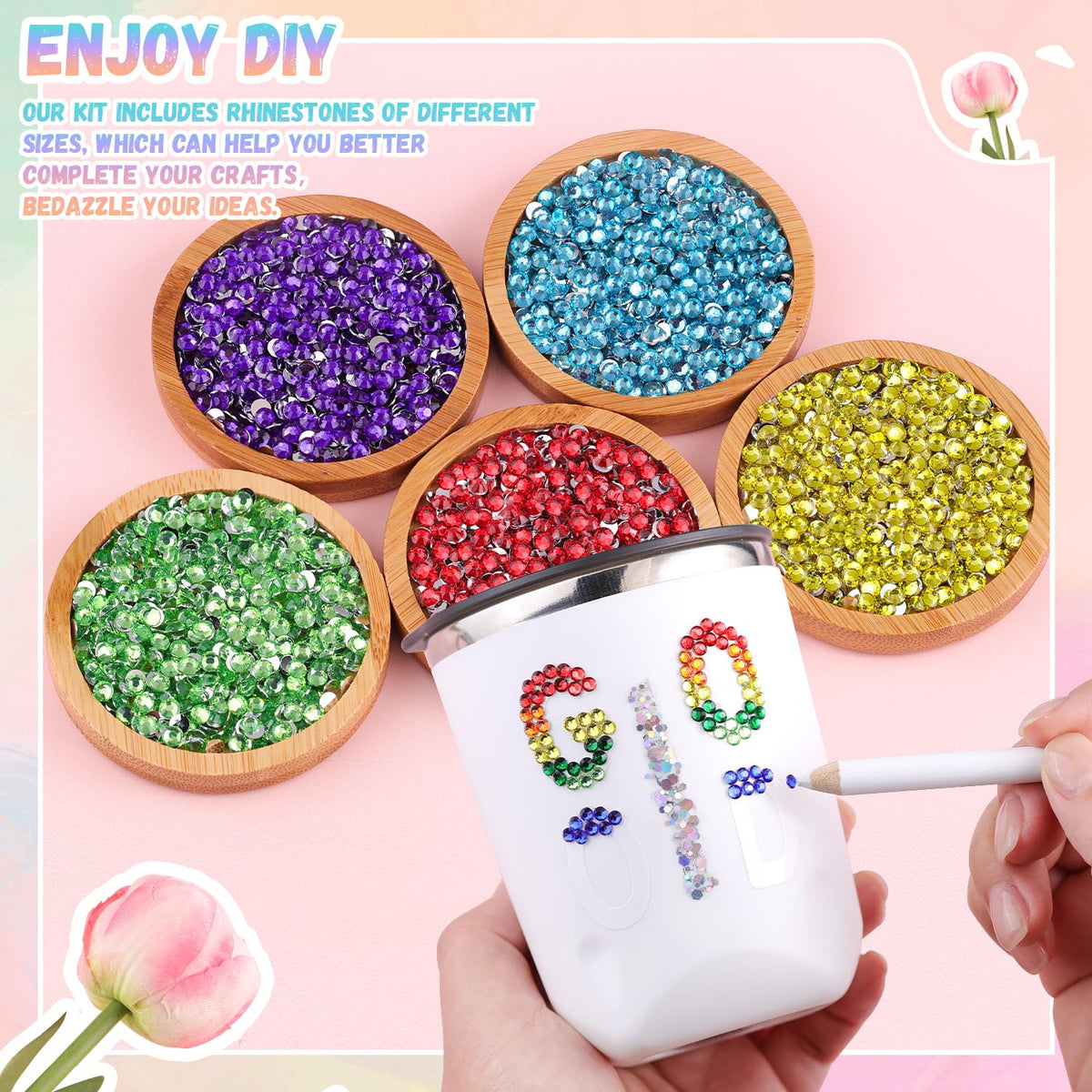 BELLEBOOST tweezers and pickup pen aid precise rhinestone placement in crafts