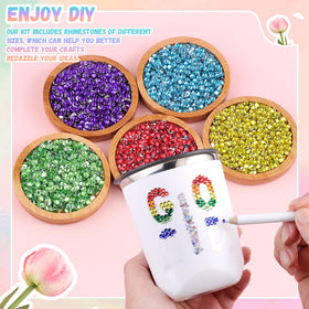 BELLEBOOST tweezers and pickup pen aid precise rhinestone placement in crafts