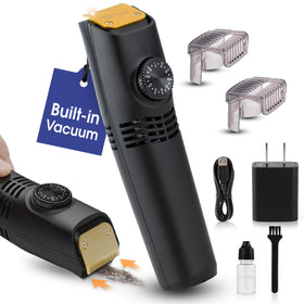 Bell+Howell Vacutrim side view showing compact cordless design for travel