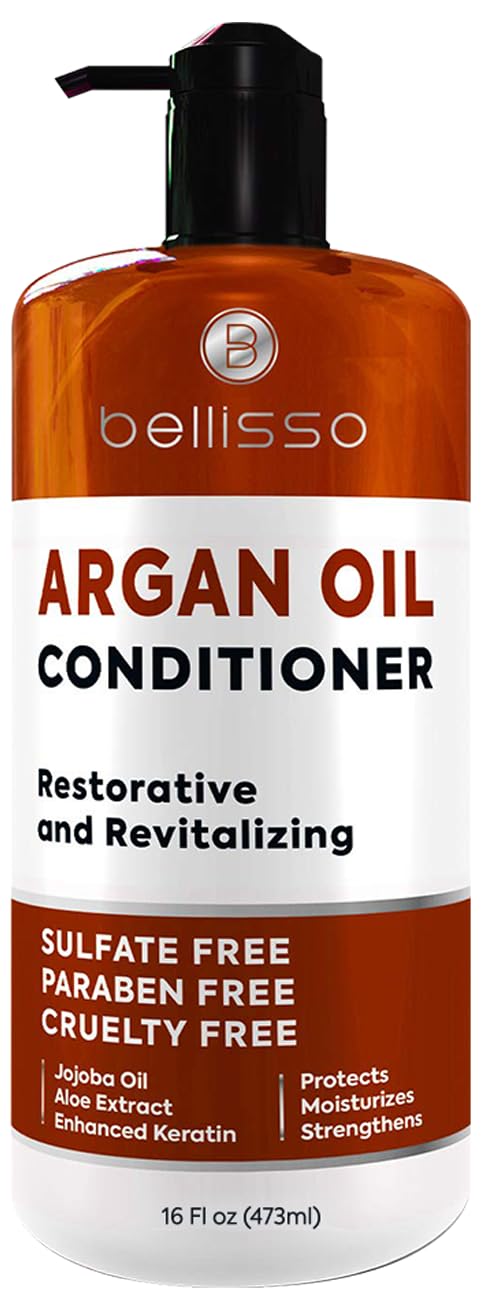 Bellisso Argan Oil Conditioner bottle for easy, precise application and professional results.