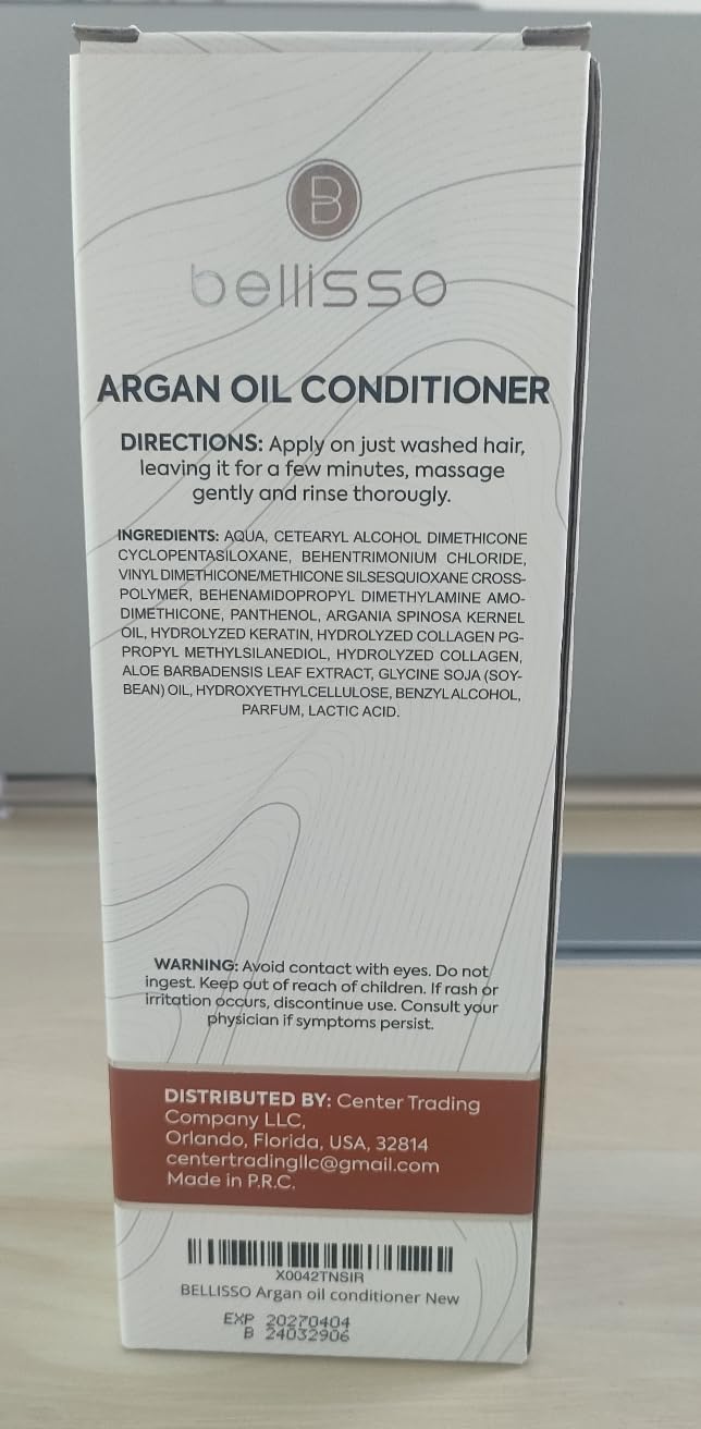 Bellisso Argan Oil Conditioner salon-grade formula delivers professional care at home.