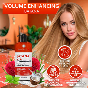 Bellisso Batana Oil Conditioner hands applying for gentle nourishment and frizz control