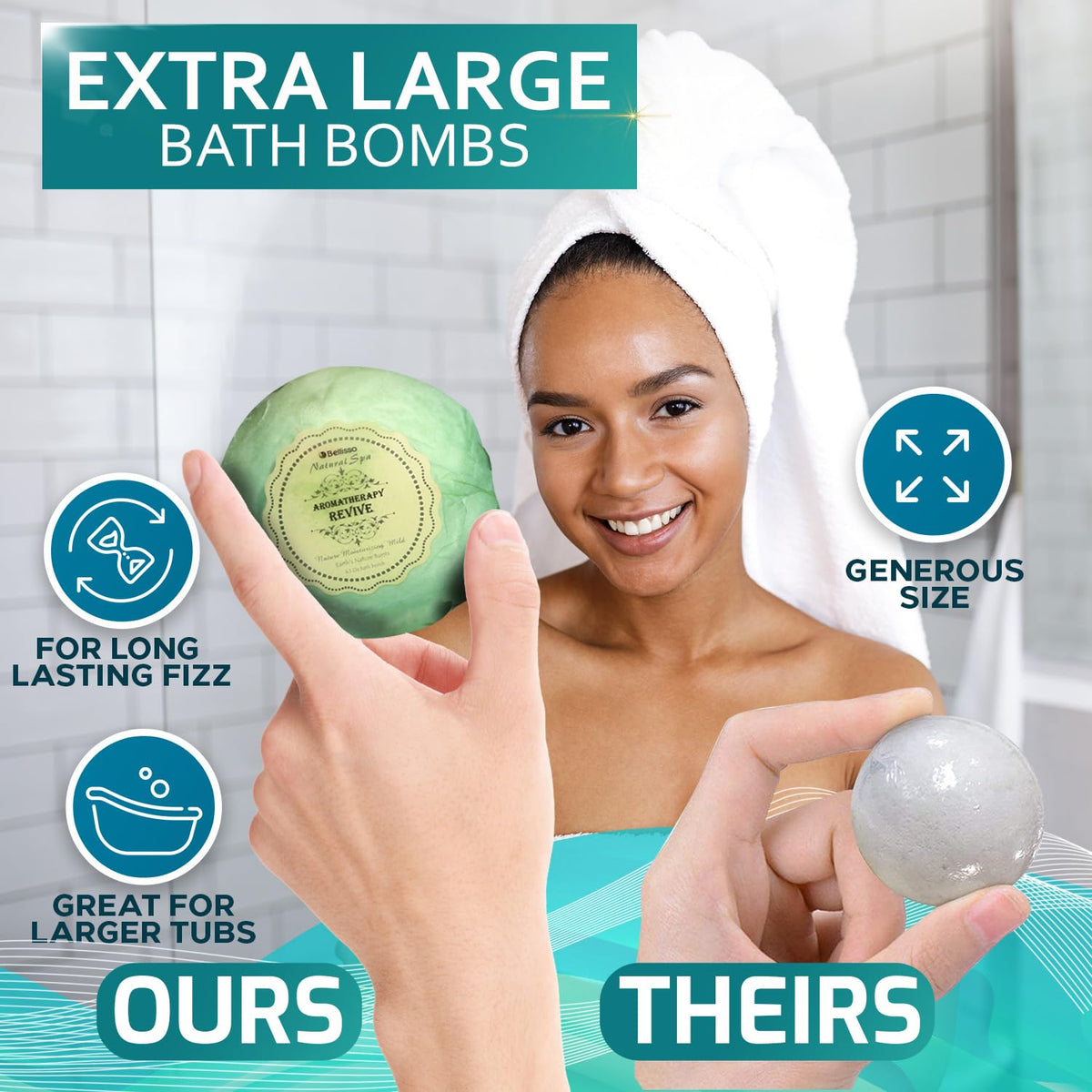 Bellisso lavender and geranium bath bomb promoting calm evenings and smoother skin