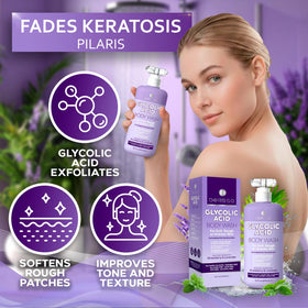 Bellisso Glycolic Acid Body Wash sensitive formula looks gentle for delicate skin.